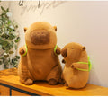 Adorable Capybara Plush Toy with Turtle Backpack - Soft Stuffed Animal Gift