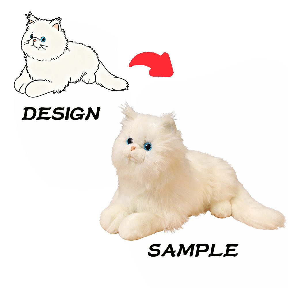 Ultra-Realistic Persian Cat Plush - Luxury Handcrafted Companion Doll