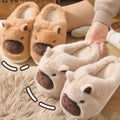 Cute Capybara Plush Slippers - Soft Fuzzy Animal Home Shoes